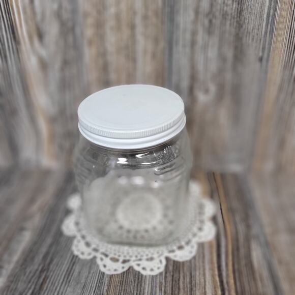 Vintage Small Hoosier Glass Canister, Square Pantry Jar, Hazel Atlas - Picture 2 of 6